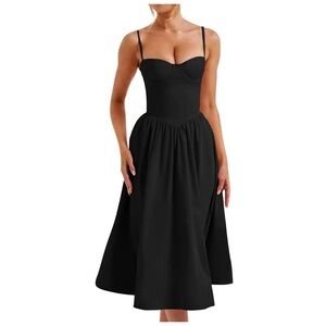 Corset style black dress